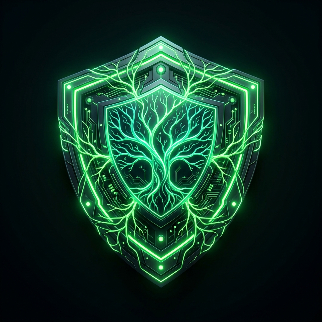 Neon Green Abstract Shield - Maximale Bescherming